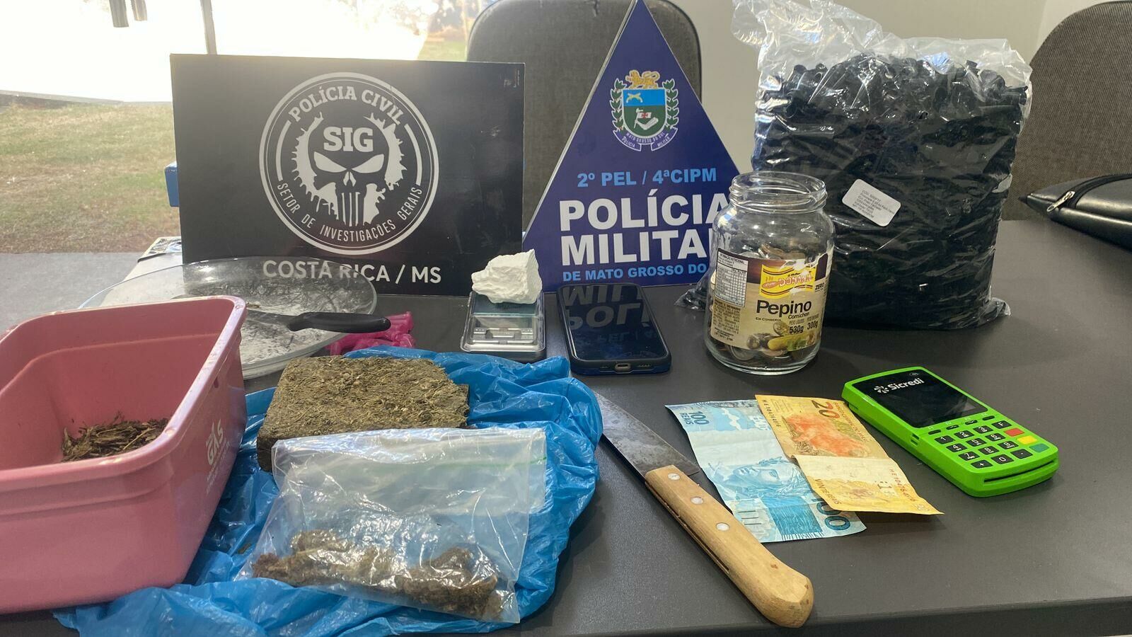 Imagem de compartilhamento para o artigo Suspeito de integrar facção é preso em operacão da PM e Polícia Civil de Costa Rica da MS Todo dia